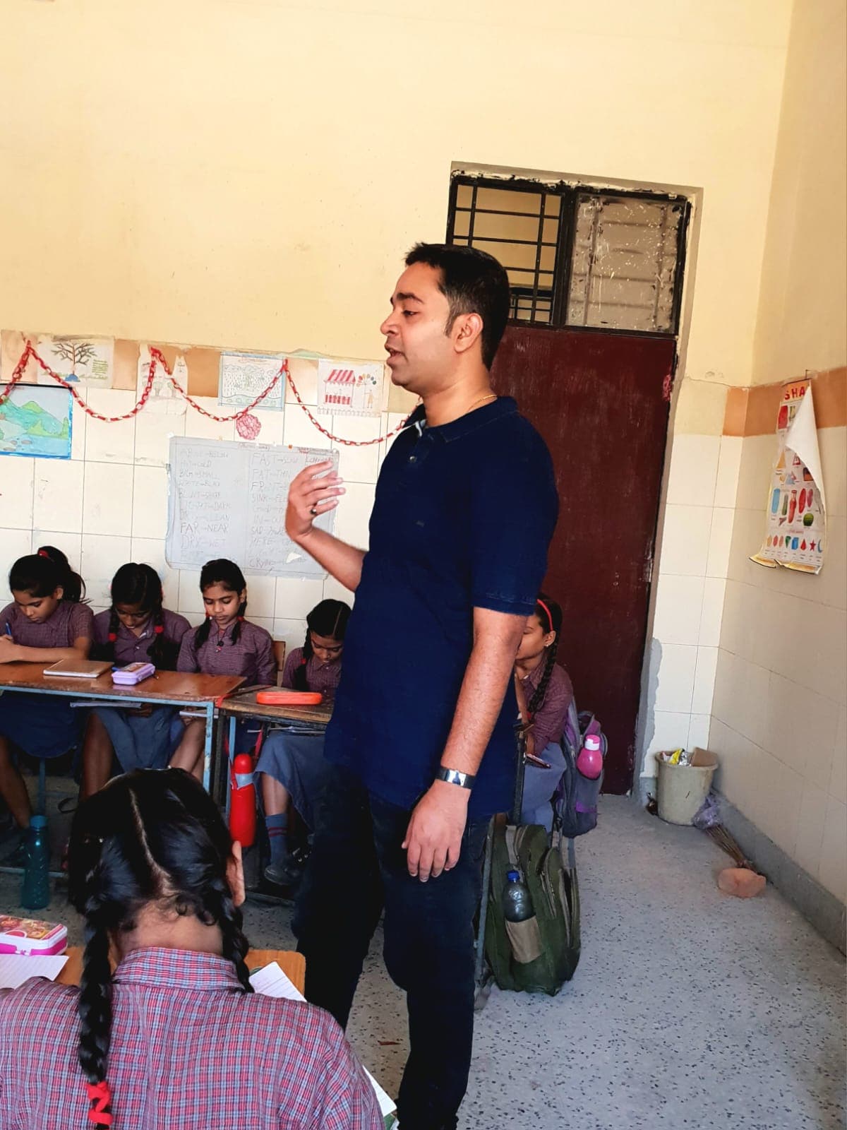 Saket during his Teach For India fellowship, 2015–17