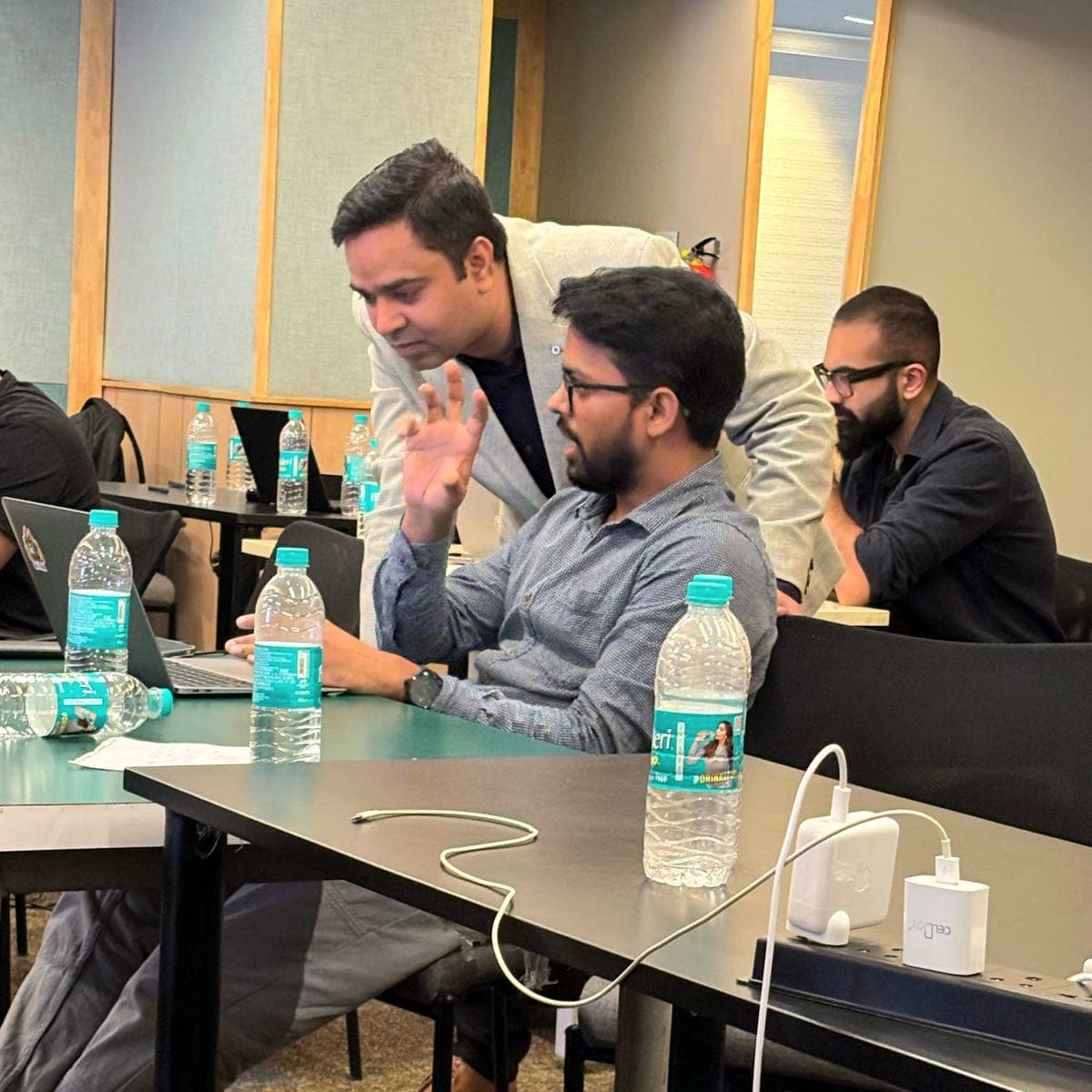 Professionals in a 5-week AI bootcamp session