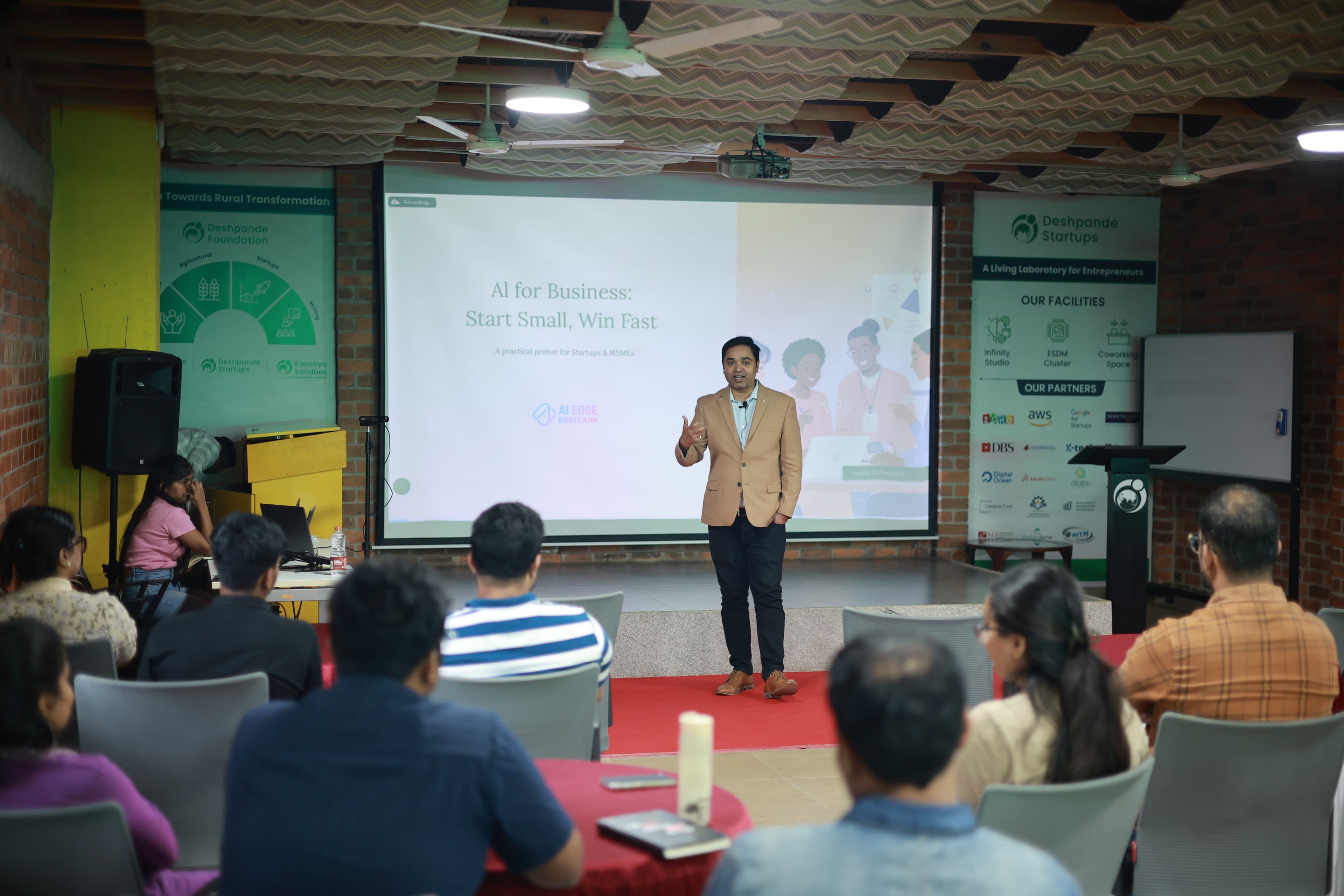 Session room, wide view